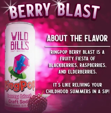 Wild Bills - Ring Pop Soda - Berry Blast